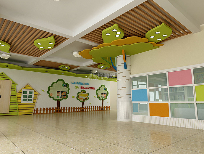 南充实验幼儿园之内部墙面装饰效果图