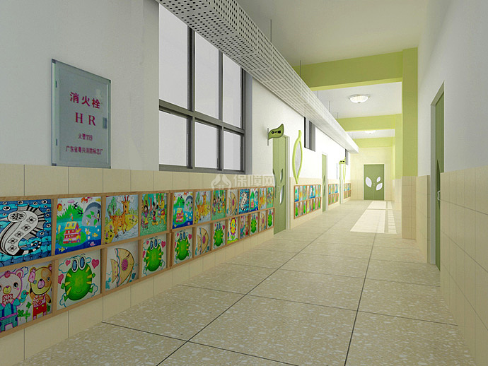 南充实验幼儿园之走廊墙面布置效果图