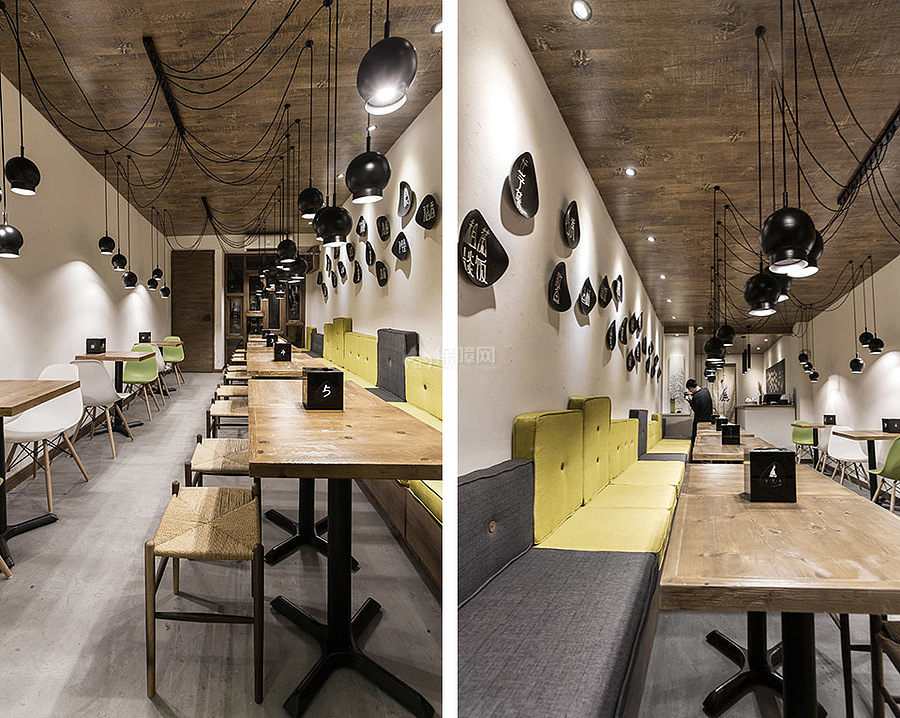 渔芙南日式料理店之用餐大厅装修设计效果图
