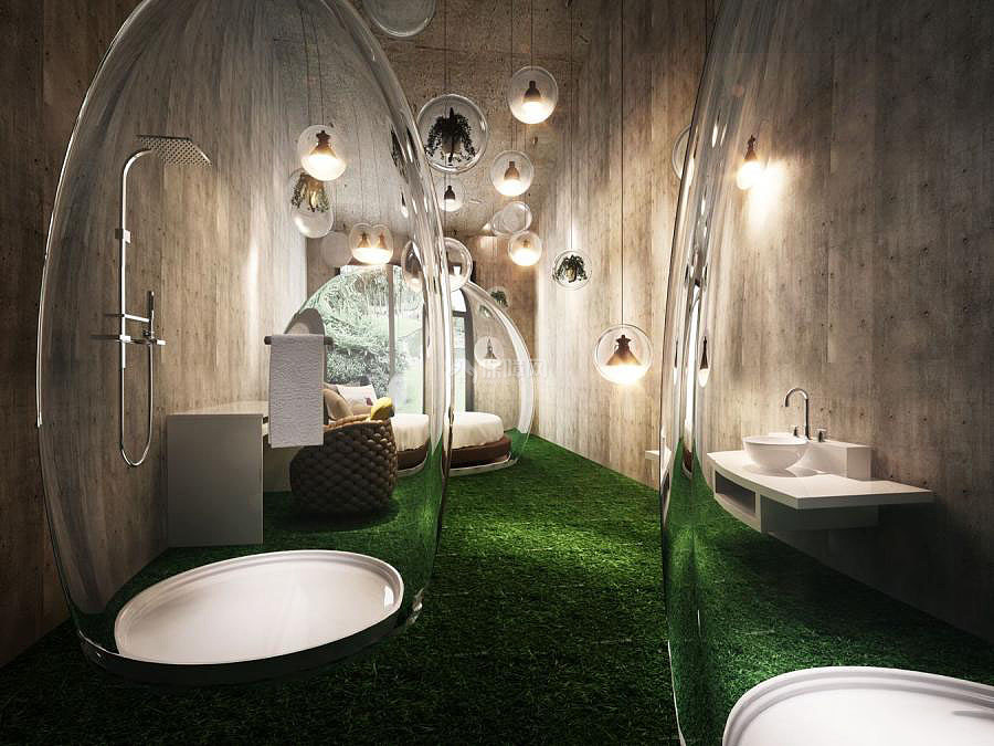 济南主题度假酒店之房间卫浴设计效果图