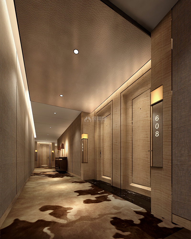 铂尔曼酒店之房间走廊装修设计效果图