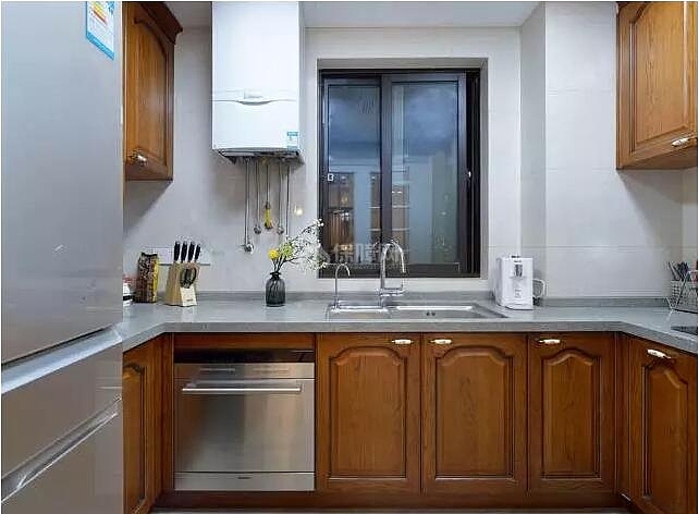 97平新中式二居之厨房橱柜设计效果图