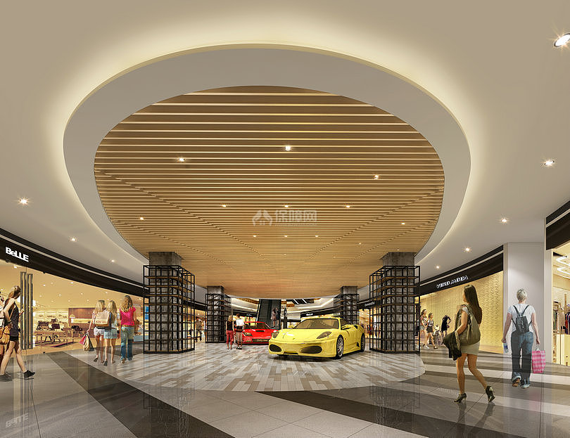 贵港步步高购物中心之一楼大厅设计效果图