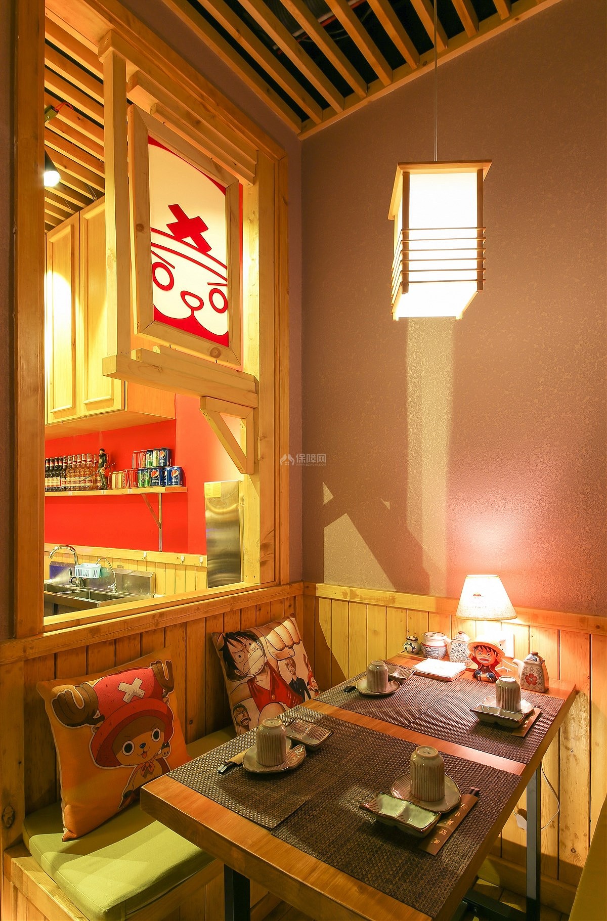 乔巴桑日料餐厅之灯饰装饰效果图