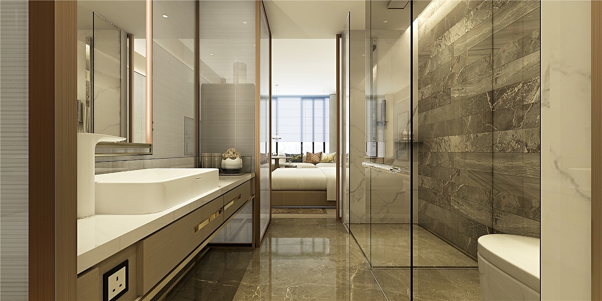 广州美爵酒店之房间内卫浴设计效果图