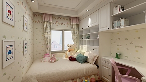 100平舒适简约三居之儿童房整体装饰效果图