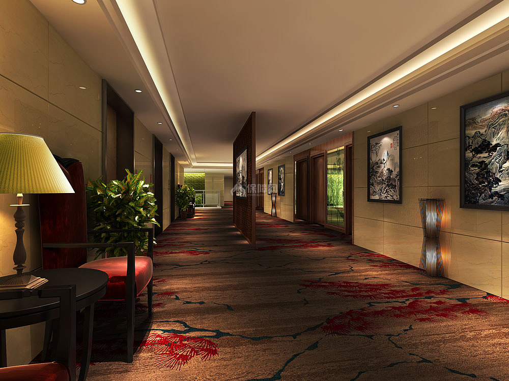 南京东岸酒店之房间走廊装修设计效果