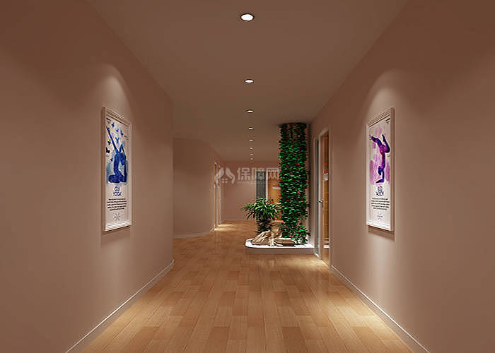 成都玛澳整形医院之走廊装饰品摆放效果图
