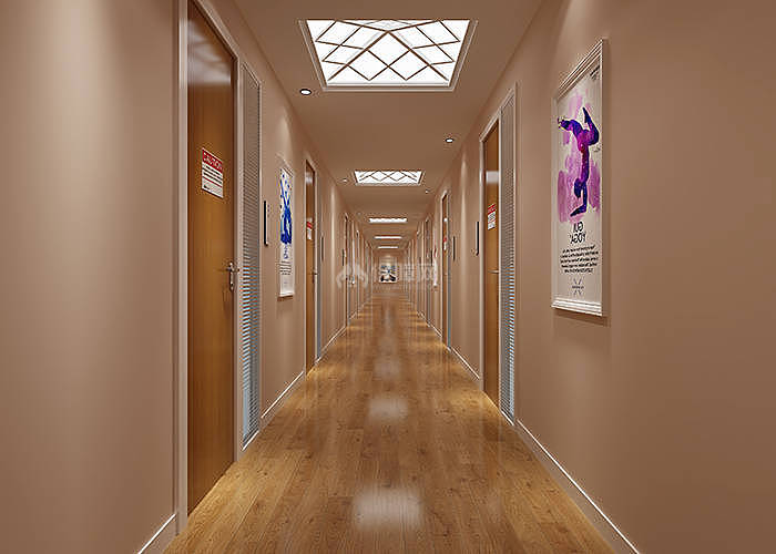 成都玛澳整形医院之走廊地板装修效果图