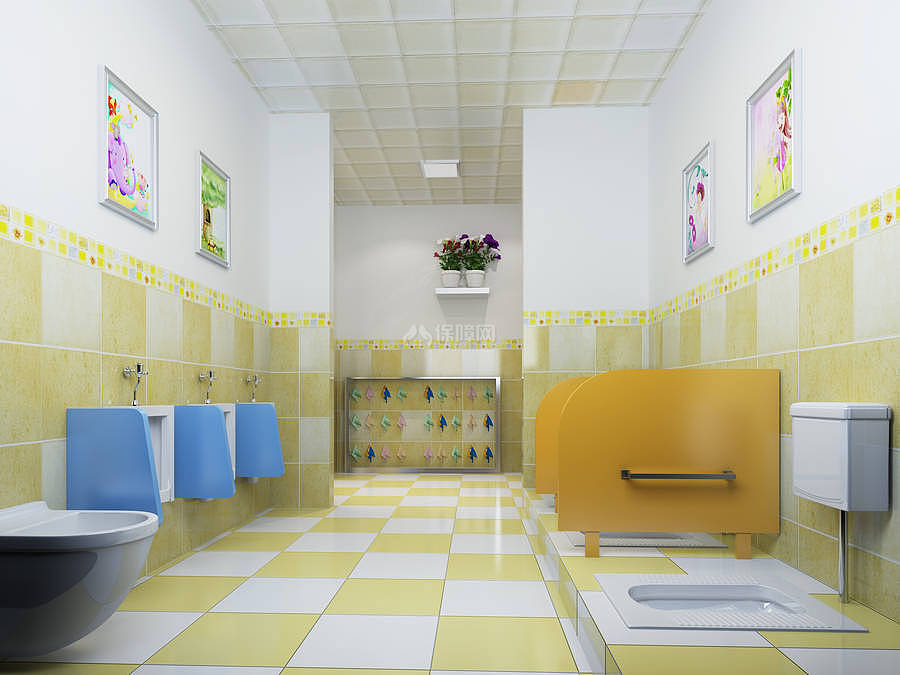 爱米尔幼儿园之卫生间装修布置效果图