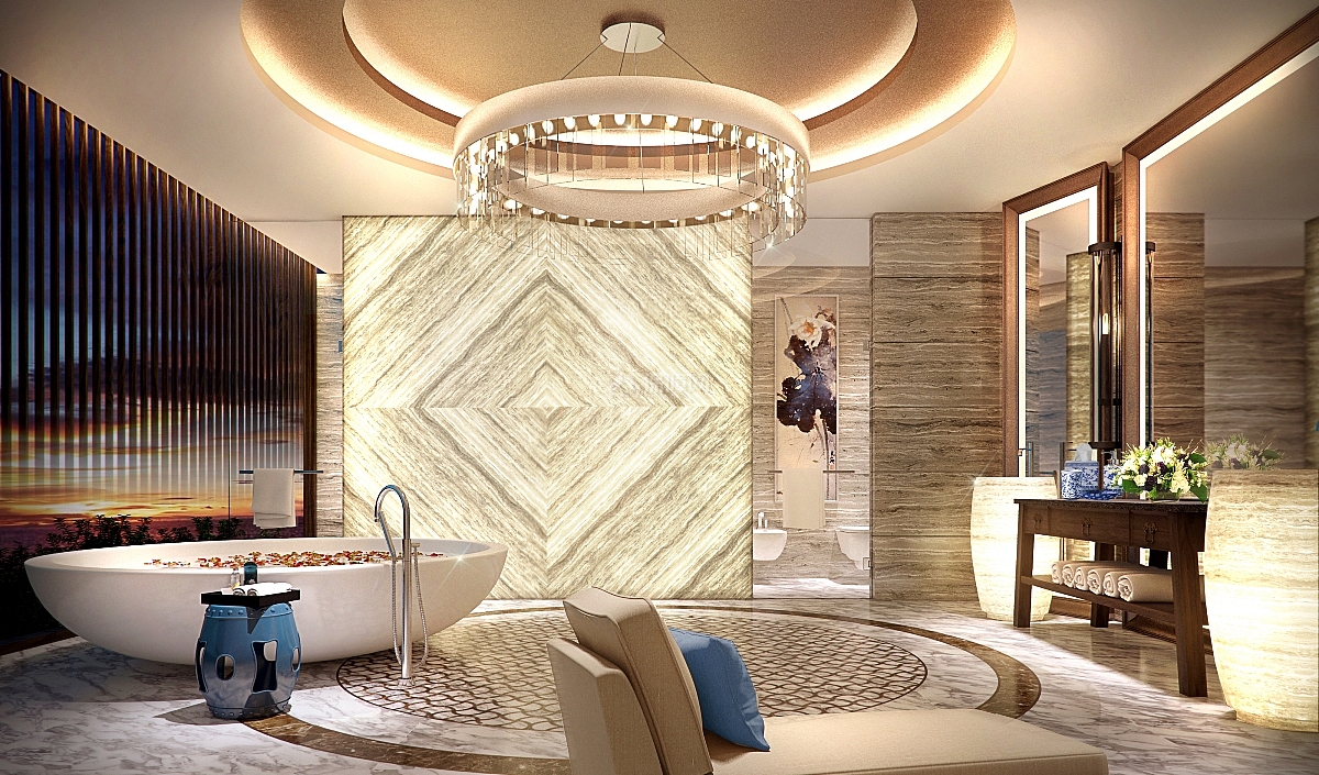 三亚海棠湾洲际大酒店之浴缸设计效果赏析