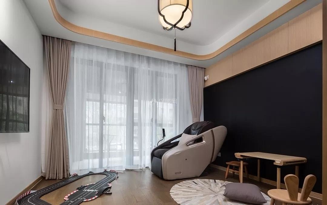 160平新中式三居之休闲室装修布置效果图