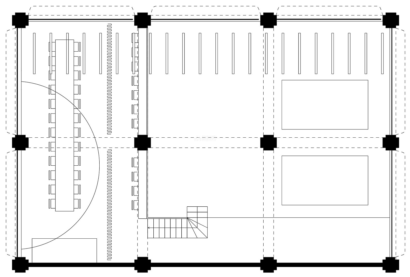 Old Scuola 餐厅之二层平面图