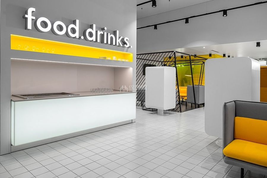 机场新候机室之食物吧台设计效果图
