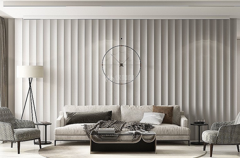 200㎡质感现代风三居之沙发布置效果图