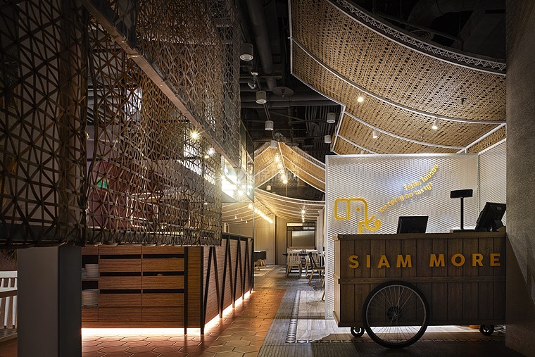台北信义区泰式餐厅之收银前台设计效果图