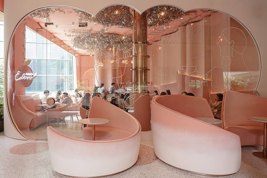 曼谷伊甸之屋时尚餐厅之玻璃隔断设计效果图