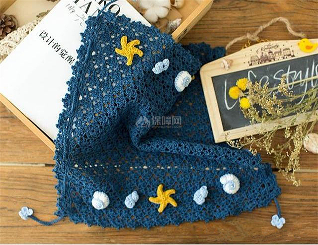 diy家居飾品 一塊小方巾鉤編出生活之美