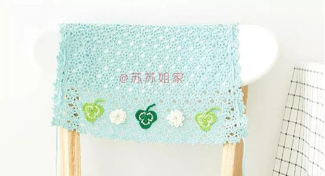 diy家居飾品 一塊小方巾鉤編出生活之美