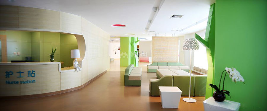 嫣然天使儿童医院之护士站整体空间设计效果图