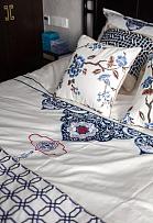 140㎡新中式卧室床品布置效果图