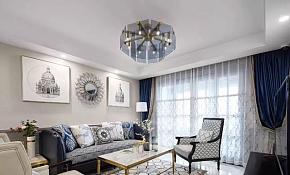 140平现代简美客厅沙发茶几搭配效果图