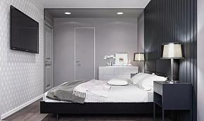 65平米现代风卧室隐形门设计