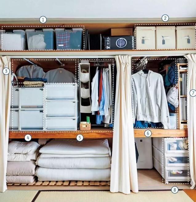 如果家里的衣柜没有分隔层,可以用这种分层架,让衣柜空间翻倍.