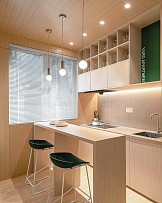 25㎡现代风阁楼小公寓吧台式餐厅设计效果图 25㎡现代风阁楼小公寓吧台式餐厅设计效果图