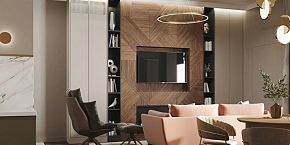 76㎡木质极简风两室装修效果图案例