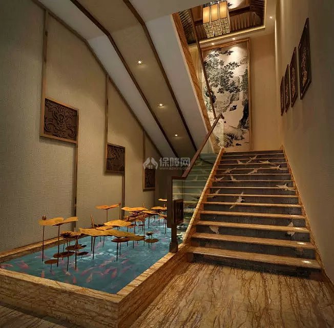现代中式饭店走廊设计欣赏