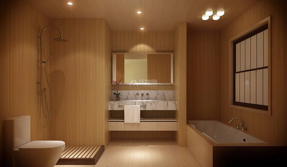 日式宾馆卫生间设计效果图
