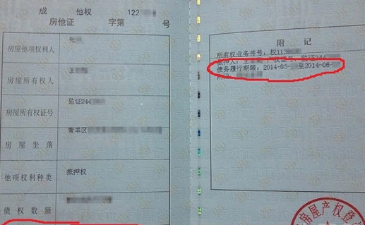 图文分析房屋他项权证