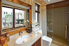东南亚风格卫生间浴室镜效果图