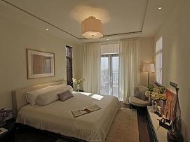 97平新东南亚风格别墅卧室窗帘设计