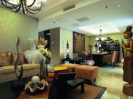 93平东南亚风格餐厅装饰效果图展示