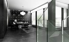 黑白简约装修风格客厅背景墙效果图