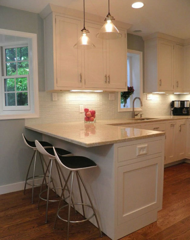 开放式厨房吧台装修设计效果图