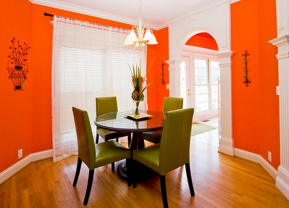 橙色客厅装修效果图