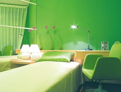 绿色卧室装修效果图