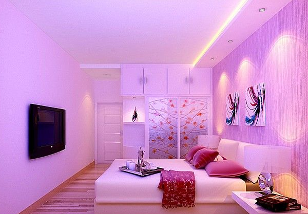 粉紫色卧室装修效果图