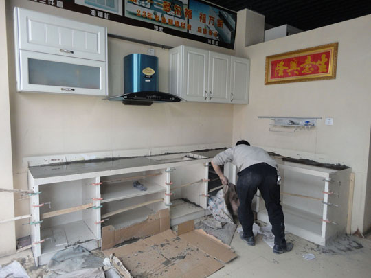 水泥板整体厨房设计 水泥板整体厨房装修全过程
