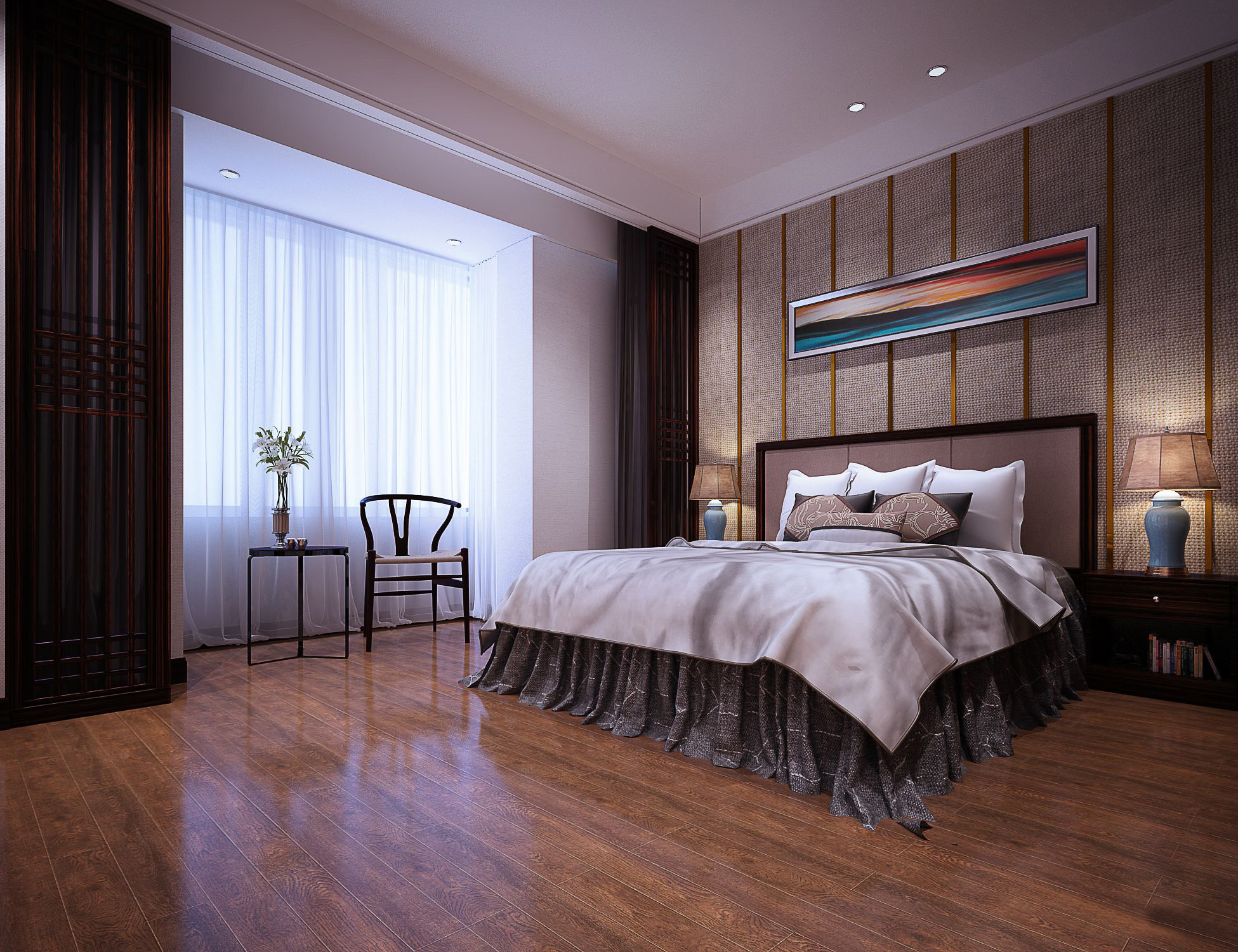 或是在床装修保障网 装修学堂 软装家饰 住得舒服,卧室灯具选择很重要