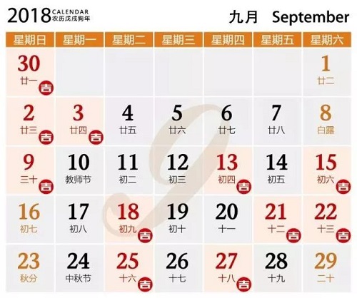 2018年装修吉日早知道