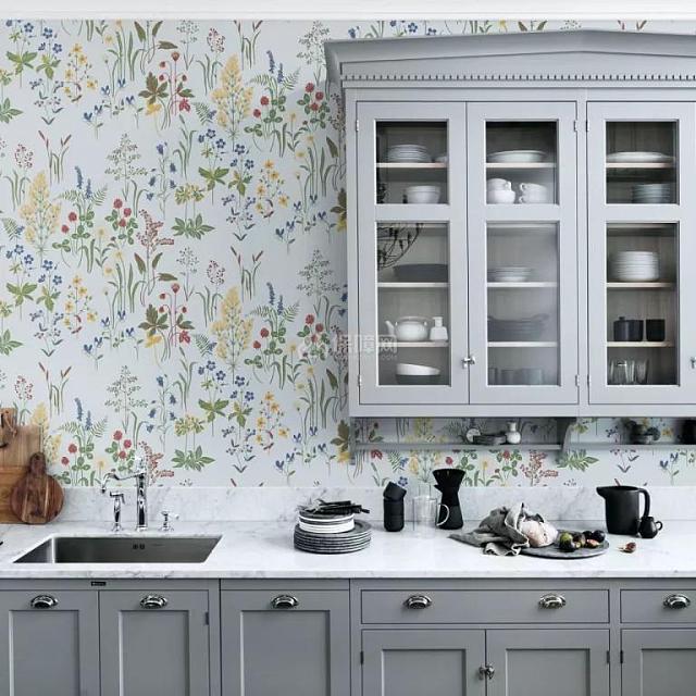 厨房壁纸创意 16种精美设计让你家厨房焕然一新 装修保障网