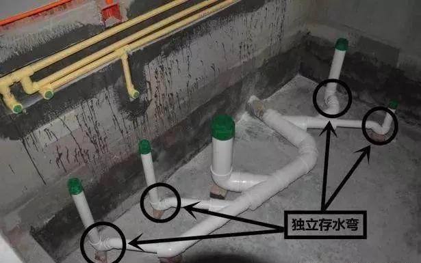 蹲便器和排水管连接图图片