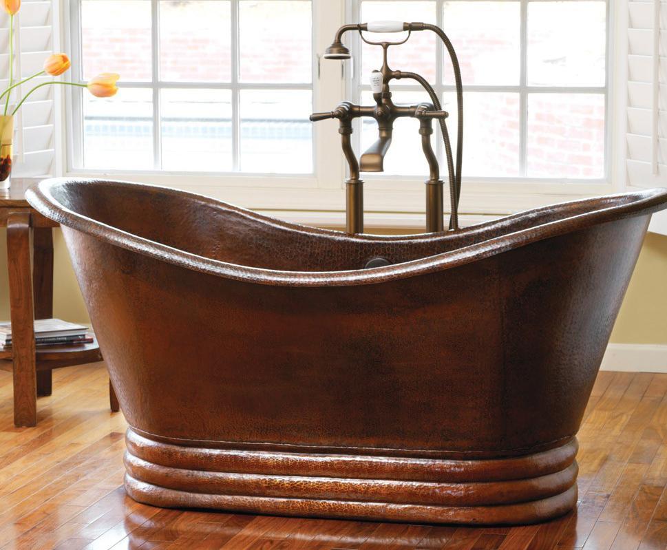 古色古香的铜制浴缸 老式的复古魅力重塑你的浴室空间
