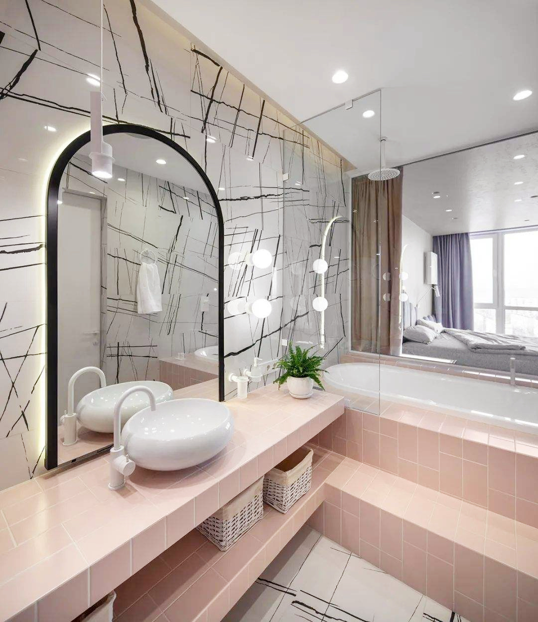卫生间砖砌浴缸装修设计效果图_装信通网效果图