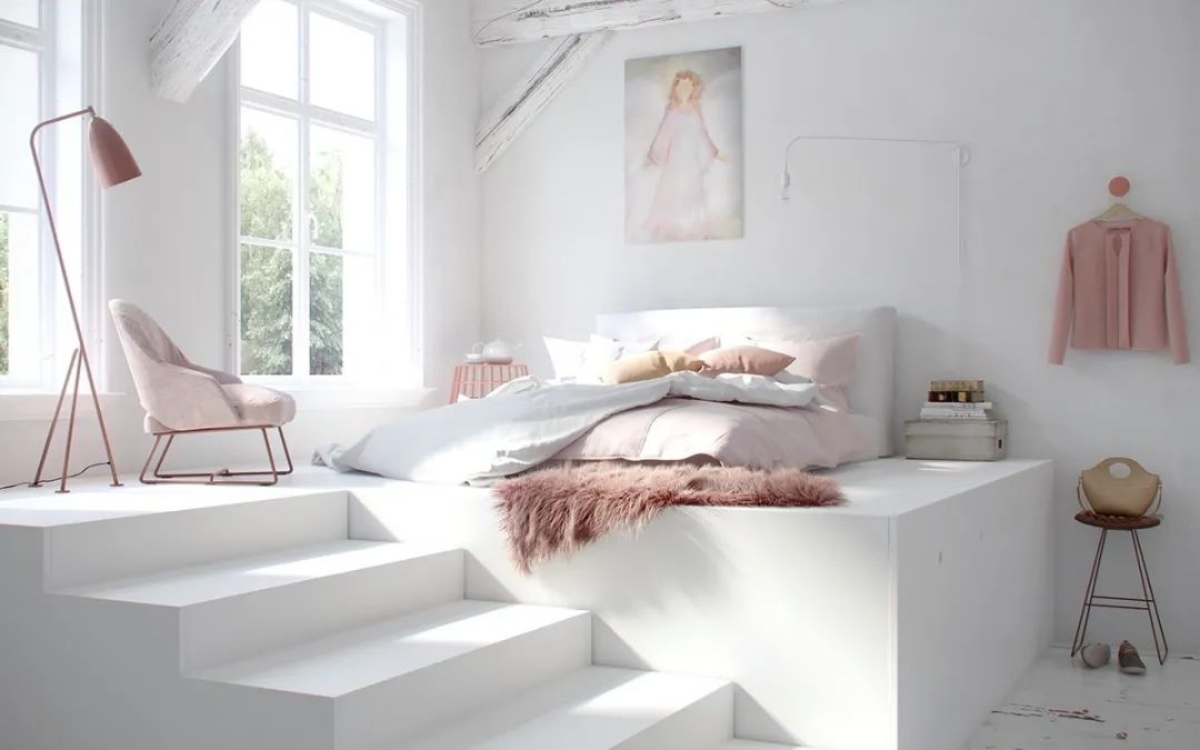 12款极简卧室装修效果图 简直就是为懒人定制的