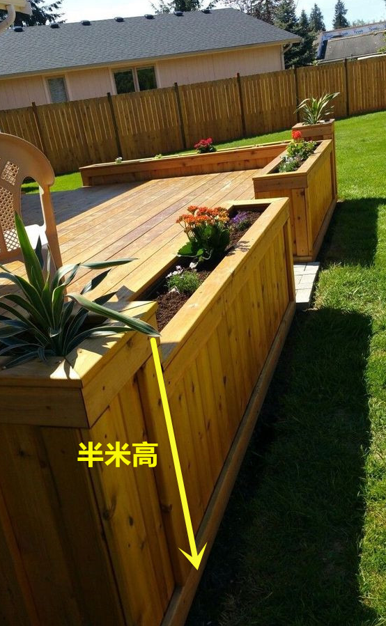 院子铺甲板效果图 防潮耐热还能栽花种草